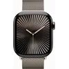 Image de Apple Watch Series 10 - Wifi + 4G - 46mm - Natural Titanium Case met Natural Milanese band - M/L