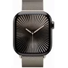 Image de Apple Watch Series 10 - Wifi + 4G - 46mm - Natural Titanium Case met Natural Milanese band - S/M
