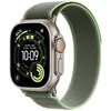 Image de Apple Trail Loop Band voor de Apple Watch Series 1 t/m 11 / SE / Ultra (44/45/46/49 mm) - Maat M/L - Neon / Green Natural Titanium