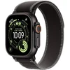 Image de Apple Trail Loop Band voor de Apple Watch Series 1 t/m 11 / SE / Ultra (44/45/46/49 mm) - Maat S/M - Charcoal Black / Natural Titanium