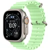 Image de Apple Ocean Band voor de Apple Watch | 44/45/46/49 mm - Neon / Green Black Titanium