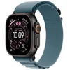 Image de Apple Alpine Loop Band voor de Apple Watch | 44/45/46/49 mm - Maat L - Light Blue / Black Titanium