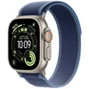Image de Apple Trail Loop Band voor de Apple Watch | 44/45/46/49 mm - Maat S/M - Blue / Bright Blue Black Titanium