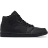 Image de Nike Air Jordan 1 Mid - Maat 43 - Triple Black / Zwart - Sneakers Heren