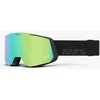 Image de 100% Ski Goggles Snowcraft Hiper - Black/Green - Mirror Silver Lens - L