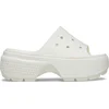 Image de Crocs Stomp Serie - Dames Platform Klompen - Chalk - Croslite - 6,9 cm