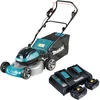 Image de Makita DLM 466 PT2 accu-grasmaaier 36 V (2x 18 V) 46 cm borstelloos + 2x accu 5,0 Ah + oplader