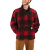 Image de Carhartt Loose Fit Fleece Pullover 106443 Crabapple/Black Plaid-S