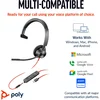 Image de HP Poly Blackwire C3315 On Ear headset   Kabel   Mono   Zwart   Ruisonderdrukking (microfoon), Noise Cancelling Headset, Volume
