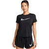 Image de Nike one swoosh womens dri-fi in de kleur zwart.