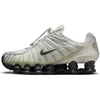 Image de Nike Shox TL - Maat 35.5 - Light Bone/Olive Aura/Metallic Silver/Off Noir / Wit Groen - Shox - Lifestyle - Dames Sneakers voor Vrouwen