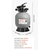 Image de VEVOR Zandfilter, 450 mm Filtertank, 151 L/Min Zandfiltersysteem, Filtertank met 7-Weg Meerwegklep, Terugspoel-, Spoel-, Recirculatie-, Afvalwater-, Winter- en Gesloten Modus, voor Bovengrondse Zwembaden.