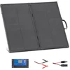 Image de VEVOR Opvouwbaar Zonnepaneel 100w, 16bb N-Type Draagbare Monokristallijne Zonnemodule met Frame, 24% Rendement, Ip67, Oplader met 30a Pwm-Controller en Mc4-Uitgang voor Kamperen en Wandelen