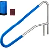 Image de VEVOR Zwembadleuning, 1371x48x813 Mm, Draagvermogen 100 Kg, Roestvrijstalen 304 Handgreep, Afneembare Antisliphoes, Inbouw-/Vloermontage, Toegang Tot Zwembaden en Waterparken