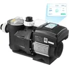 Image de VEVOR Zwembadpomp 26.000 L/U, met Variabele Snelheid, 1.100 W, 15 M Opvoerhoogte, Inbouw-/Bovengrondse Zwembadpomp met Filtermand, Zelfaanzuigende Filterpomp, Programmeerbare Timer, voor Bovengrondse Zwembaden
