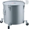 Image de VEVOR 60.5 L Frituurvet Emmer, 0,7 mm Dik,Roestvrije Coating van Koolstofstaal, Roestbestendig, Corrosiebestendig en Duurzaam, met 1 Deksel en Filterzak en 4 Rollen,voor Restaurants, Fastfoodketens, Bars, Barbecueplekken, Buffetten en Kantines,Grijs