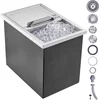 Image de VEVOR 26,7 Liter Drop-In Ijsbox, 456x304x371mm Roestvrijstalen Ijskoeler, CommerciëLe Ijscontainer met Schuifdeksel, Ingebouwde Ijsopslagkist, Afvoerpijp en Afvoerplug Inbegrepen