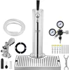 Image de VEVOR Kegerator Tower Kit, Single Tap Beer Conversion Kit, Roestvrijstalen Vat Biertorendispenser met Dubbele Meter W21.8 Regelaar en A-systeem Vatkoppeling, Bierlekbak voor Thuisfeest