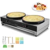 Image de VEVOR Elektrische Crepes Maker Commerciële Crêpemachine 6000W Dubbele Kop 40cm