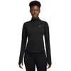 Image de Nike Tempo Swoosh Dri-fit Dames Half-zip Top Hv2842-010 - Kleur Zwart-wit - Maat S