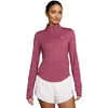 Image de Nike Dri-FIT Swift Longsleeve Half-Zip Dames - Paars - Hardlooptop - Sportshirt Lange Mouwen - Maat S