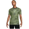 Image de Nike academy+ dri-fit voetbal shirt in de kleur groen.
