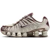 Image de Nike Shox TL Sneakers Dames   Light Bone/Burgundy Crush   Synthetisch & Mesh   EU 39