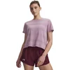 Image de Under Armour UA Velociti Shortsleeve-PNK Dames Sportbroek - Mauve Roze - Reflective