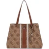 Image de GUESS schoudertas Erenia Tote Bag Latte Logo beige
