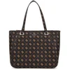 Image de GUESS shopper met laptopvak Calebra Tote Bag Espresso Logo donkerbruin