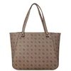 Image de GUESS shopper met laptopvak Calebra Tote Bag Latte Logo Lichtbruin