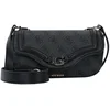 Image de GUESS schoudertas Dea Crossbody Flap Coal Logo donkergrijs