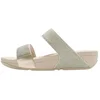 Image de FitFlop Lulu Shimmerglitz Slides Dames Slippers - Metallic Beige
