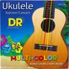 Image de DR Soprano/Concert ukelele-snaren Neon Multi Color