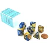 Image de Chessex Gemini Blauw-Goud/wit Polydice Dobbelsteen Set (7 stuks)