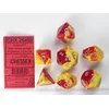 Image de Chessex Gemini Red-Yellow/silver Polydice Dobbelsteen Set (7 stuks)