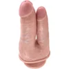 Image de Pipedream King Cock Dubbele Dildo Double Penetrator met Zuignap - 22cm - beige