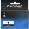 Image de PrintAbout huismerk Inktcartridge 653 (3YM75AE) Zwart geschikt voor HP