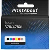 Image de PrintAbout huismerk Inktcartridge 378/478XL (C13T379D4010) 6-kleuren Multipack Hoge capaciteit geschikt voor Epson