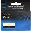 Image de PrintAbout huismerk Inktcartridge LC-521Y Geel geschikt voor Brother