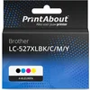 Image de PrintAbout huismerk Inktcartridge LC-527XLBK/C/M/Y 4-kleuren Multipack Hoge capaciteit geschikt voor Brother