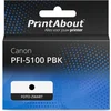 Image de PrintAbout huismerk Inktcartridge PFI-5100 PBK Foto-zwart geschikt voor Canon
