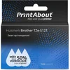 Image de PrintAbout huismerk Tape TZe-S121 Zwart op transparant (9 mm) geschikt voor Brother