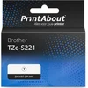Image de PrintAbout huismerk Tape TZe-S221 Zwart op wit (9 mm) geschikt voor Brother