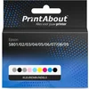 Image de PrintAbout huismerk Inktcartridge 5801/02/03/04/05/06/07/08/09 (T580) Kleurenbundels Multipack geschikt voor Epson