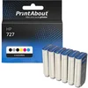 Image de PrintAbout Huismerk HP B3P19/20/21/22/23/24A (727) Inktcartridge 6-kleuren Voordeelbundel