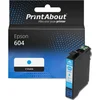 Image de PrintAbout huismerk Inktcartridge 604 (C13T10G24010) Cyaan geschikt voor Epson