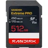 Image de SanDisk SDXC Extreme PRO 512GB (UHS-I, V30, U3, R250 MB/s / W170MB/s, 4K UHD)