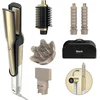 Image de Shark Glam 5-in-1 Multistyler en Föhn - inclusief Silki Stijltang, Glossi Opzetborstel, 2 Krullers, Concentrator en Diffuser - Wit/Goud - Geschikt voor alle haartypes, Stylen van nat én droog haar - HD6052SEU