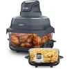 Image de Ninja CRISPi 4-in-1 Glazen Airfryer, 3,8 l en 2,3 l, airfryen, braden, warmhouden en opnieuw krokant maken, compact ontwerp, 2 verwijderbare glazen schalen en deksels, 1700 W - Blauw - FN201EUBL1
